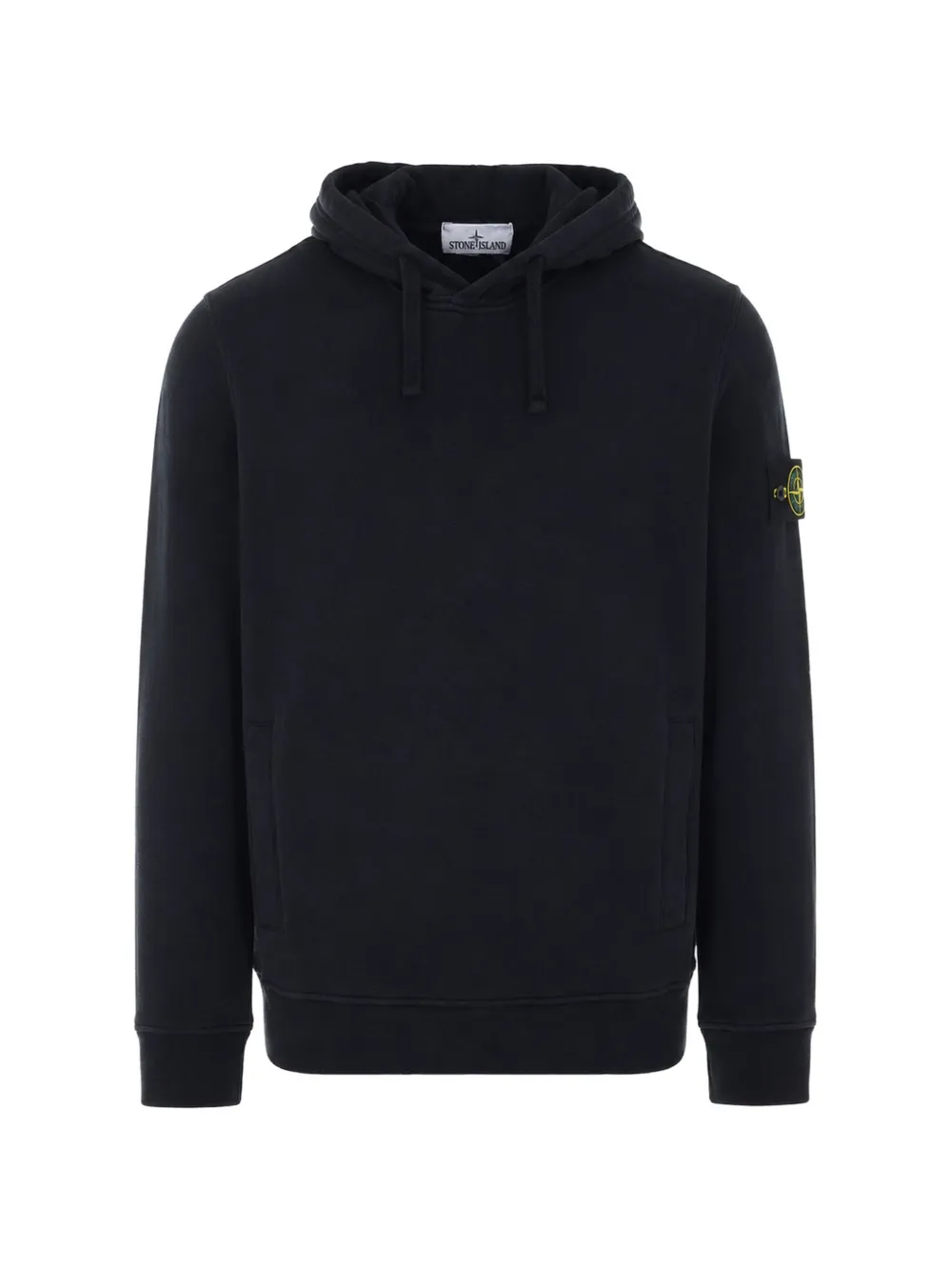 Stone Island 6100048 brushed organic-cotton-fleece hooded sweatshirt Zwart