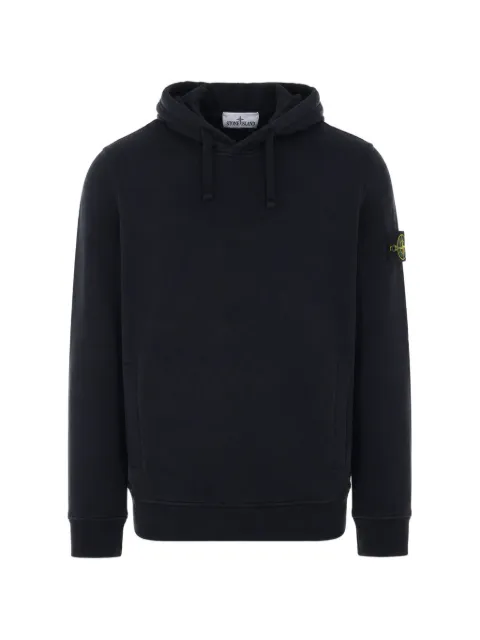 Stone Island sudadera de algodón orgánico y tejido polar con capucha