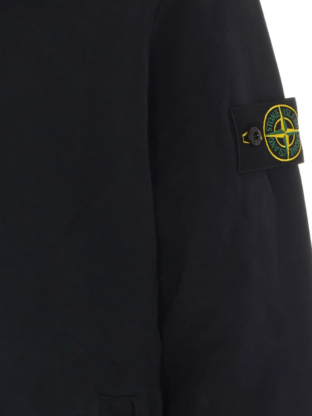 Stone Island 6100048 brushed organic-cotton-fleece hooded sweatshirt Zwart