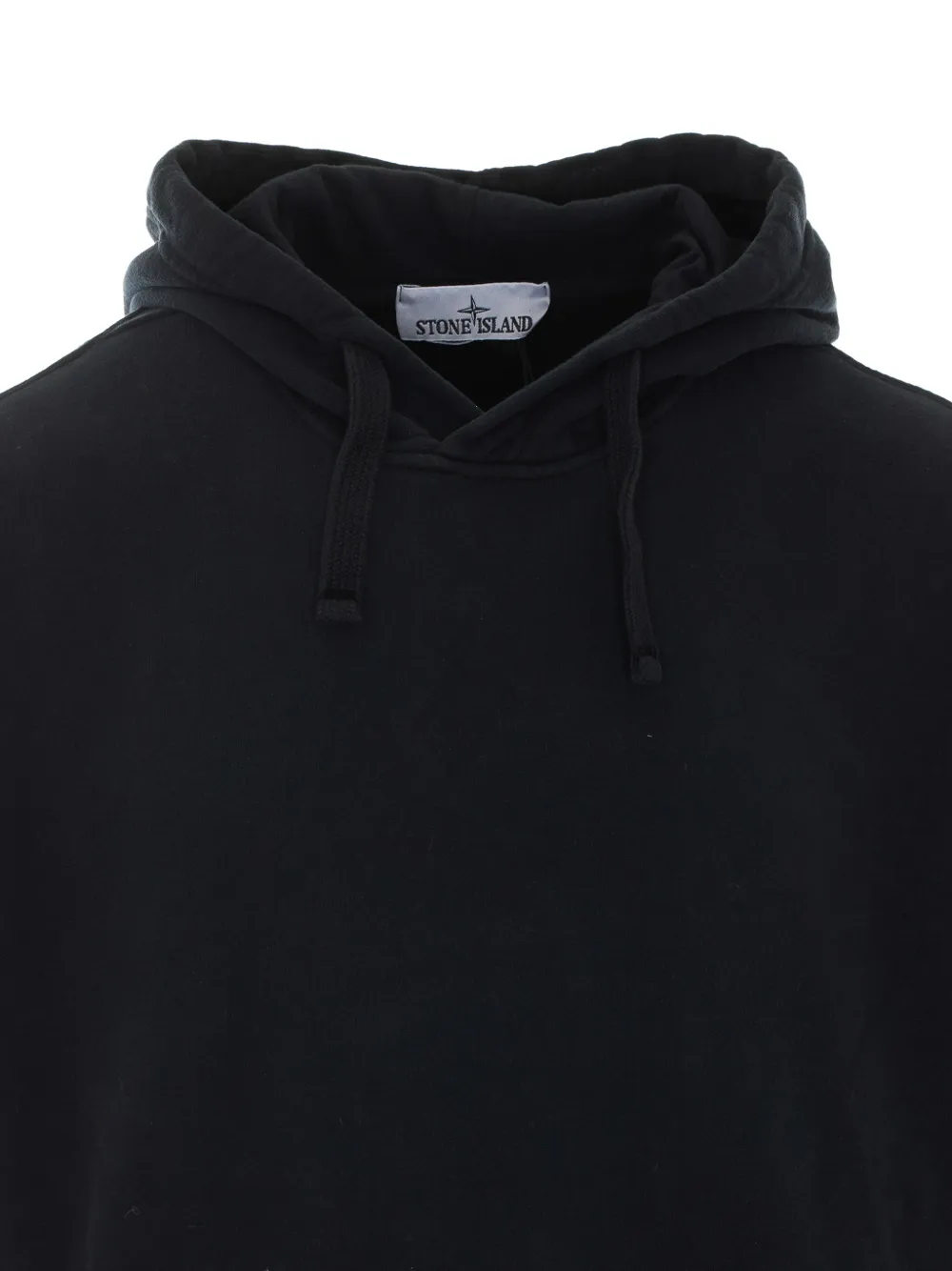 Stone Island 6100048 brushed organic-cotton-fleece hooded sweatshirt Zwart