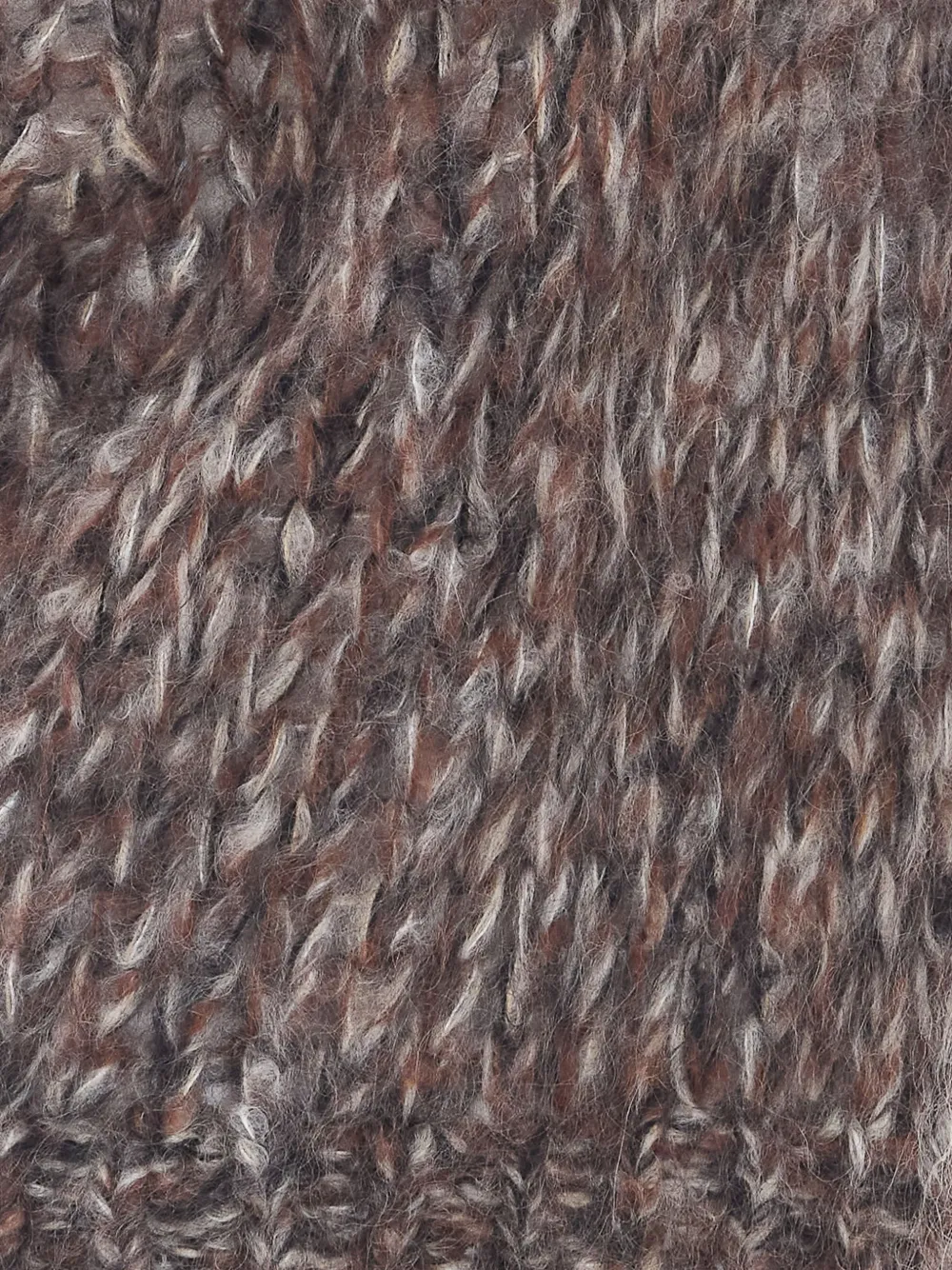Brunello Cucinelli malfilé mohair turtleneck sweater vest Bruin