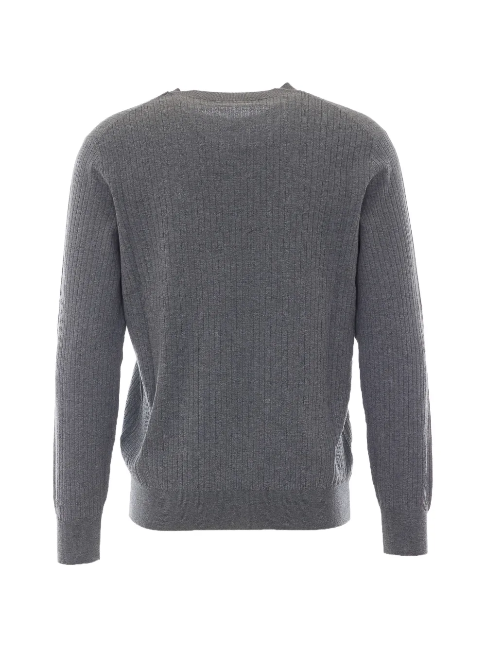 Brunello Cucinelli ribbed-knit cotton sweater Grijs