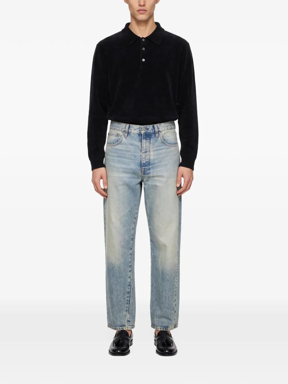 Sunflower twisted-seam wide-leg jeans Blauw