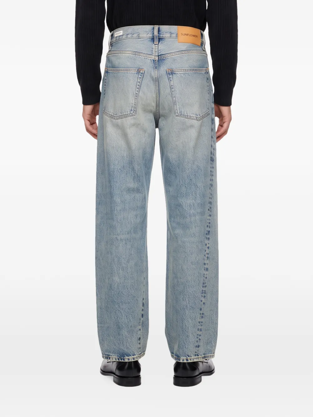 Sunflower twisted-seam wide-leg jeans Blauw