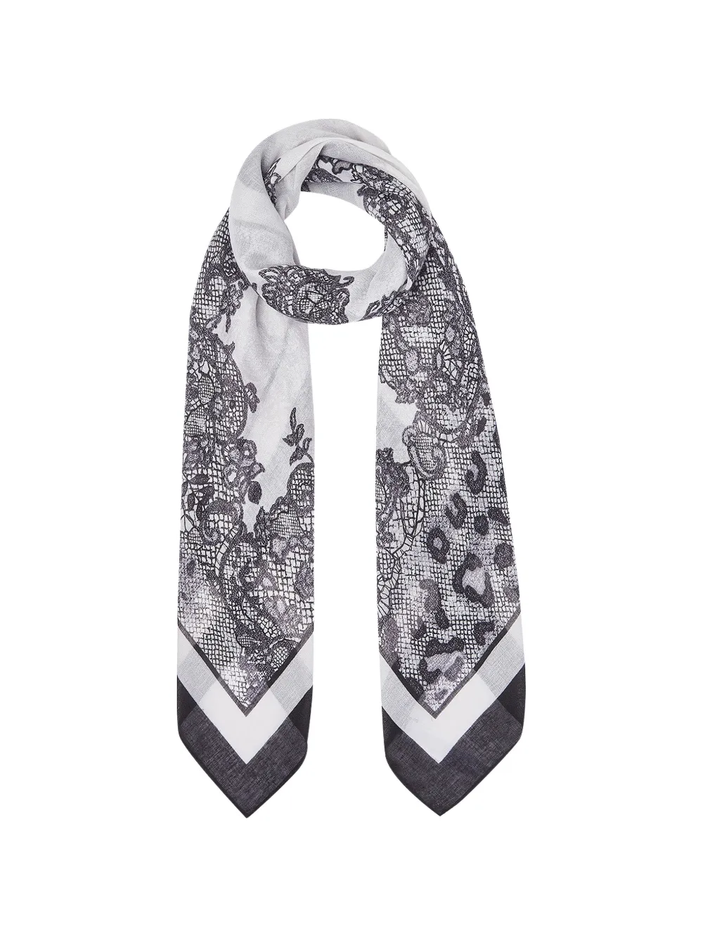 LIU JO scarf large animal-print - Bianco