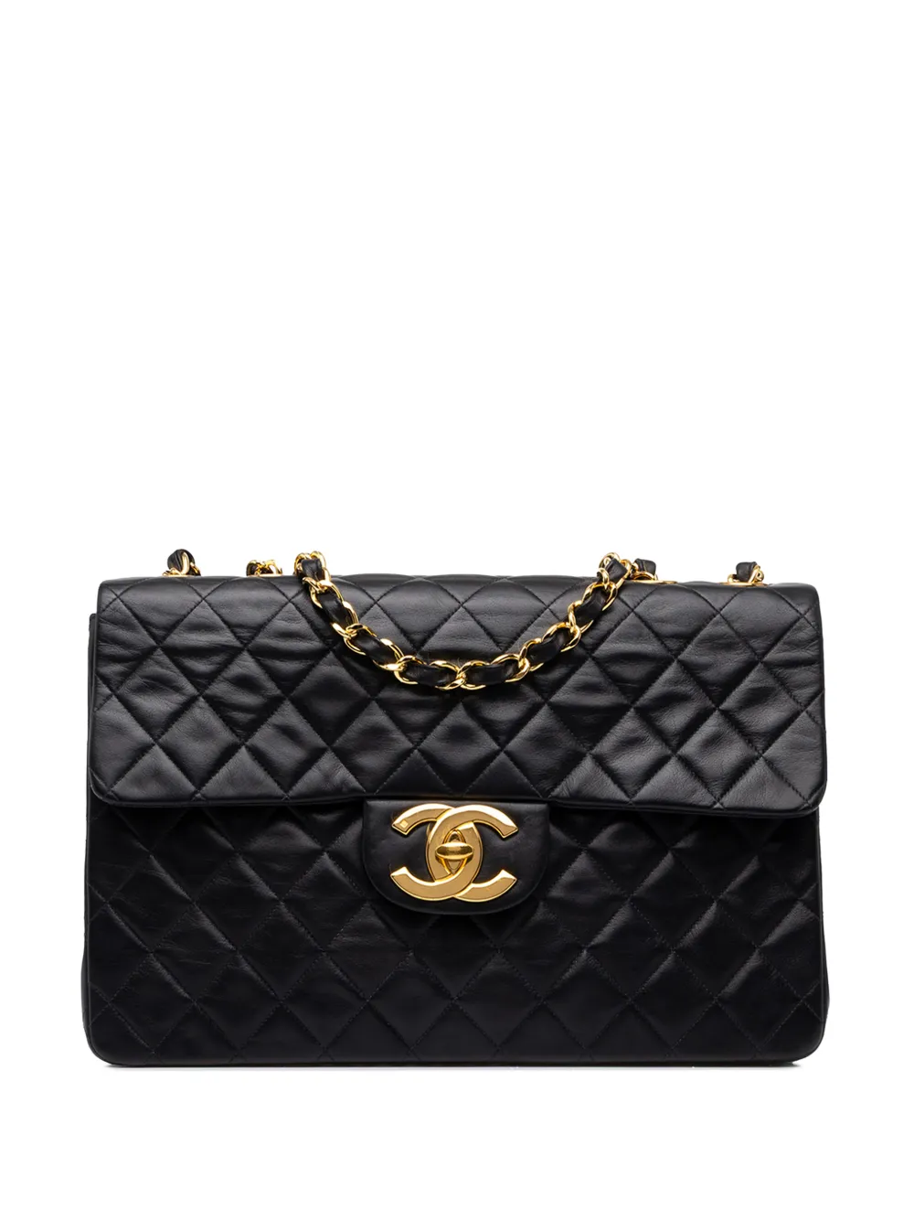 CHANEL Pre-Owned 1994-1996 Maxi XL Classic Lambskin Single Flap shoulder bag - Black