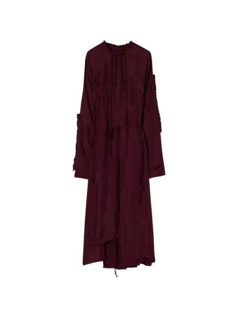 Plan C ruffled belted midi dress