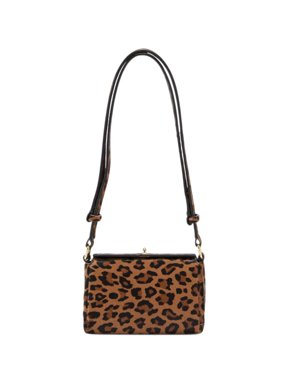 Plan C mini Folded leopard-print leather shoulder bag Bruin