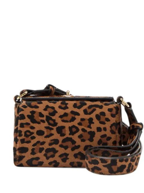 Plan C mini Folded leopard-print leather shoulder bag