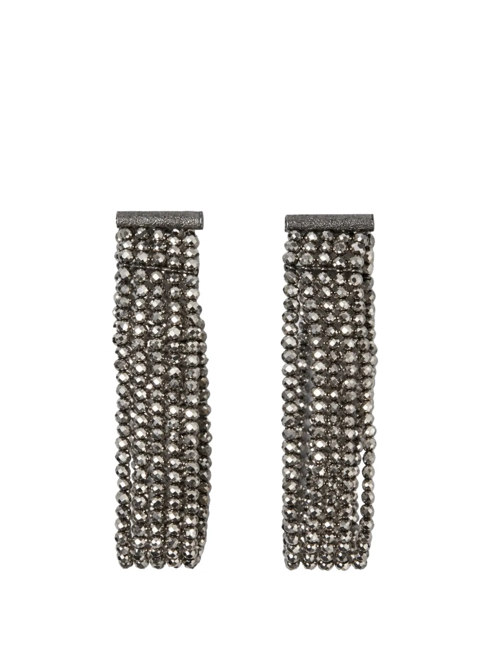 Brunello Cucinelli glass beaded earrings - Grigio