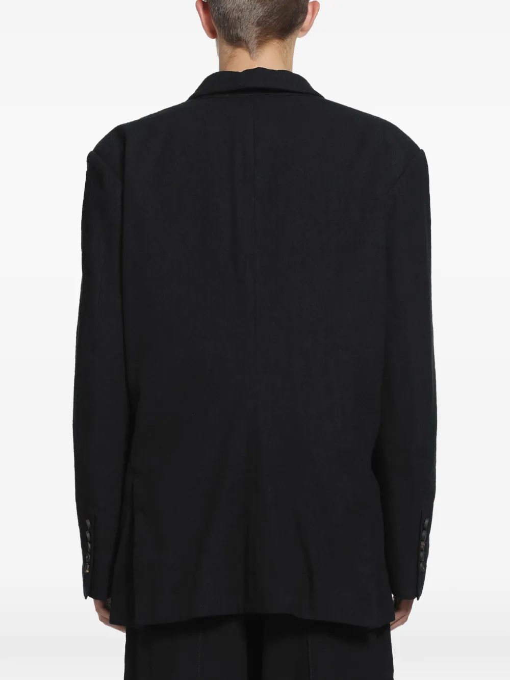Ziggy Chen wrap-closure blazer Zwart