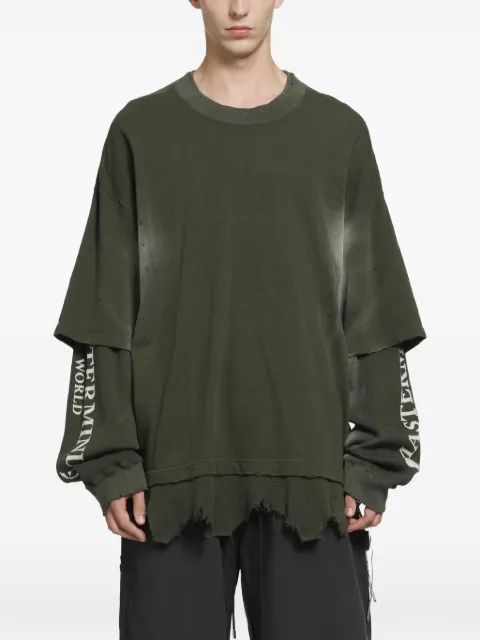 Mastermind World OG Vintage Layered LS distressed long-sleeve T-shirt