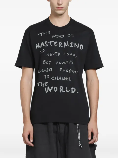 Mastermind World Decorated SS slogan-print T-shirt