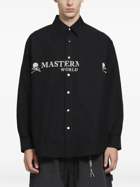 Mastermind World logo-print cotton oxford shirt