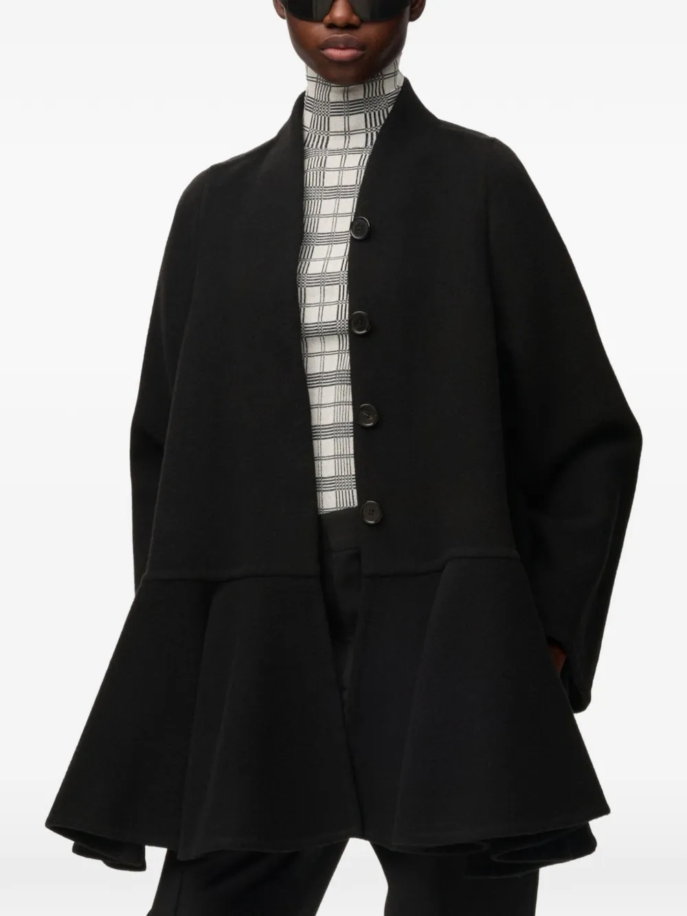 LOEWE short coat in wool and cashmere Zwart