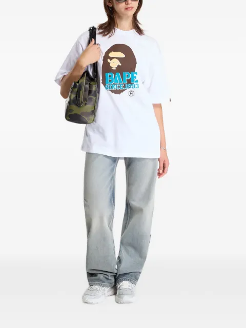 A BATHING APE® Ape Head Stencil Font T-shirt
