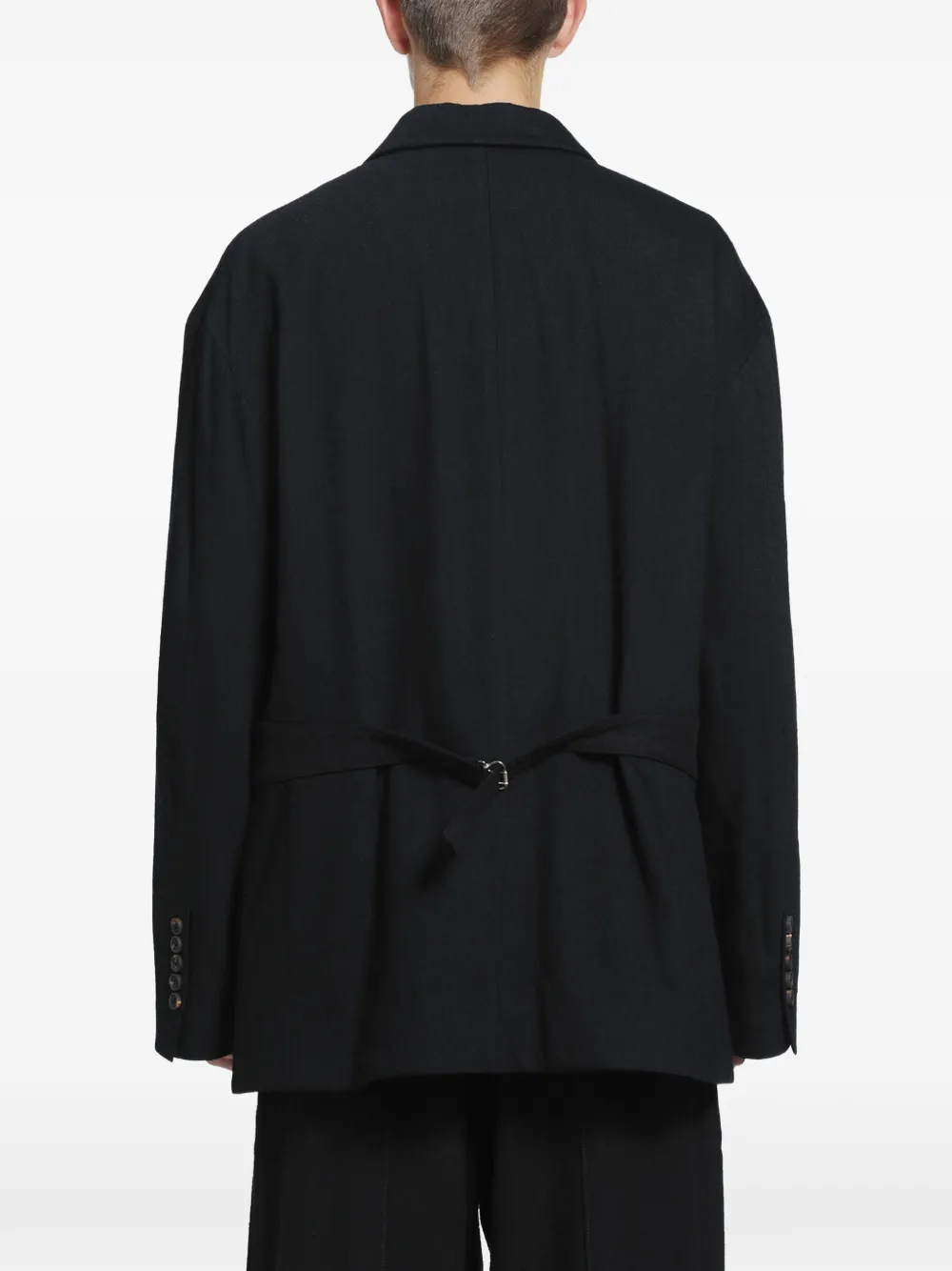 Ziggy Chen Bulge Placket blazer Zwart