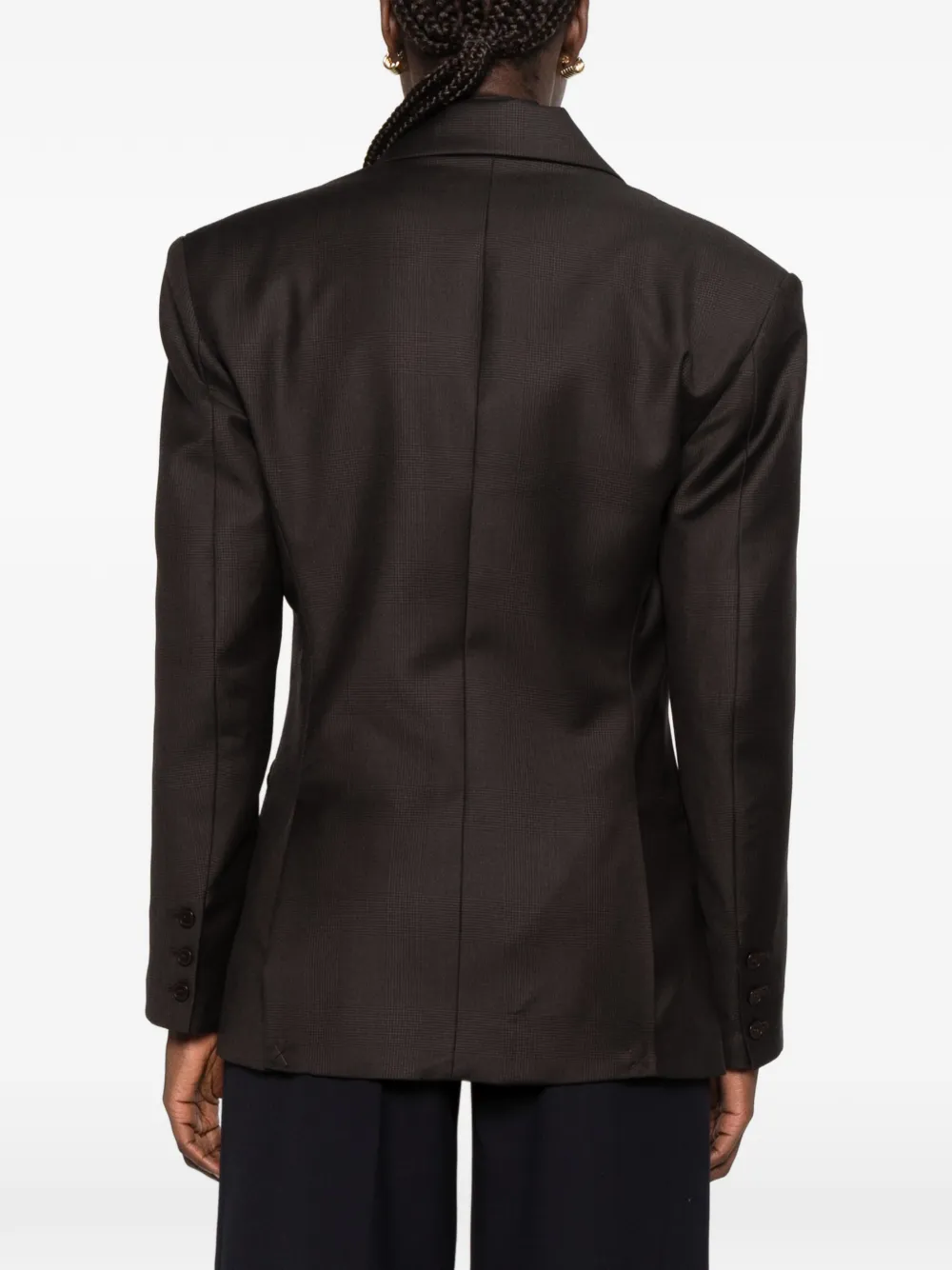 The Frankie Shop Jade double-breasted blazer Bruin