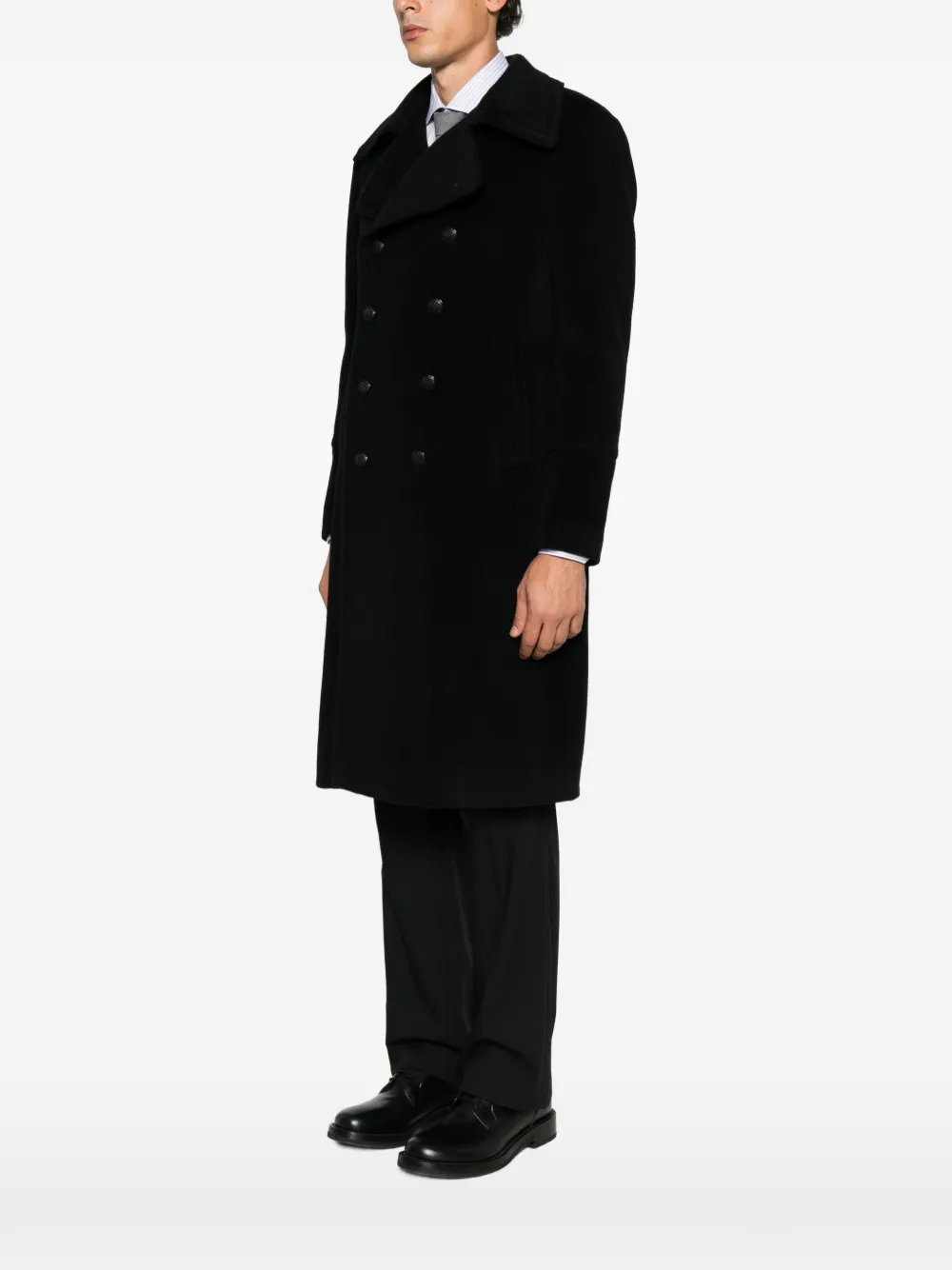 Tagliatore double-breasted martingala coat Zwart