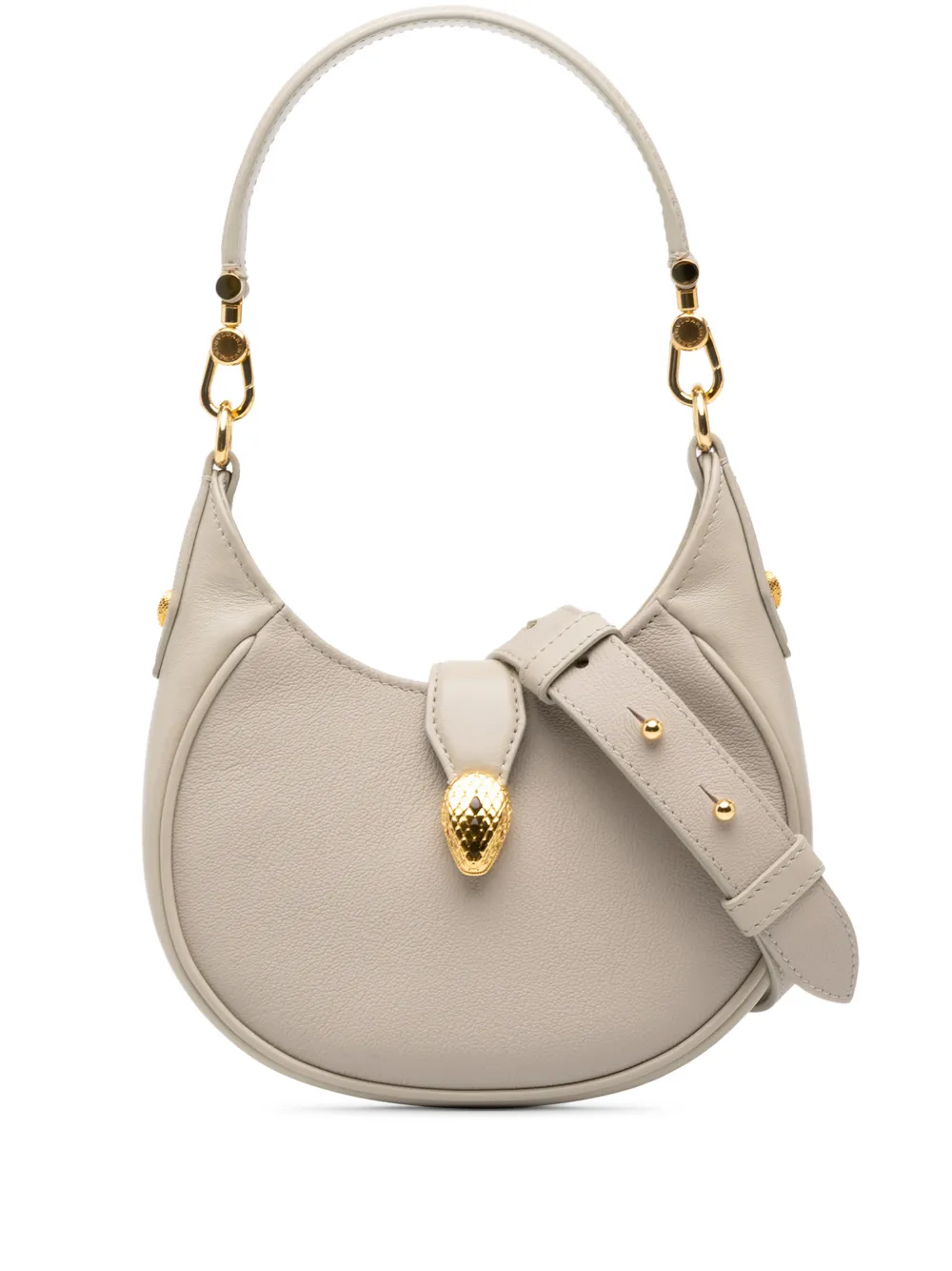 Bvlgari Pre-Owned 2021-2026 Small Leather Serpenti Ellipse satchel in Grey