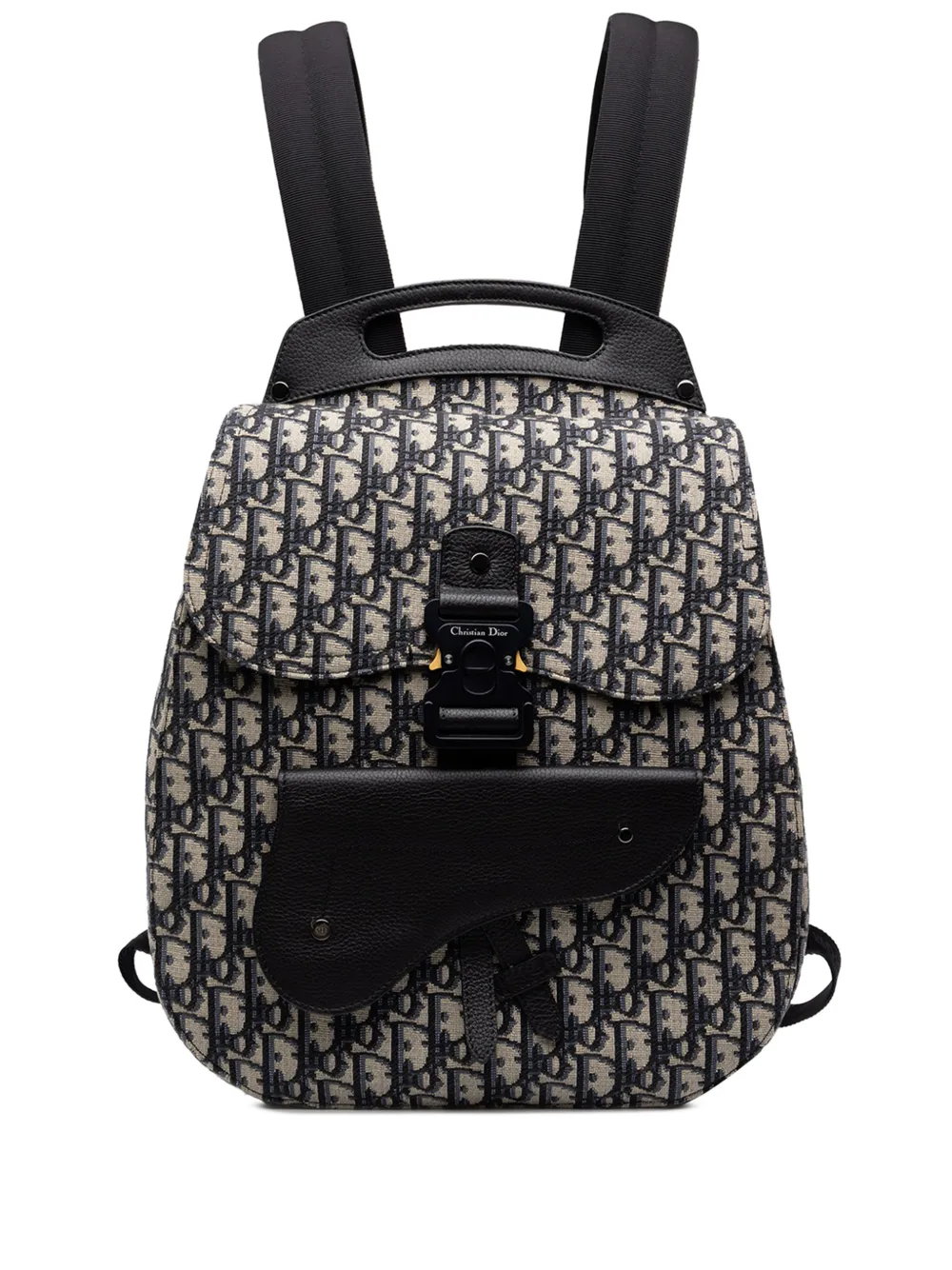 Christian Dior Pre-Owned 2022 Oblique Canvas Saddle backpack - Blau