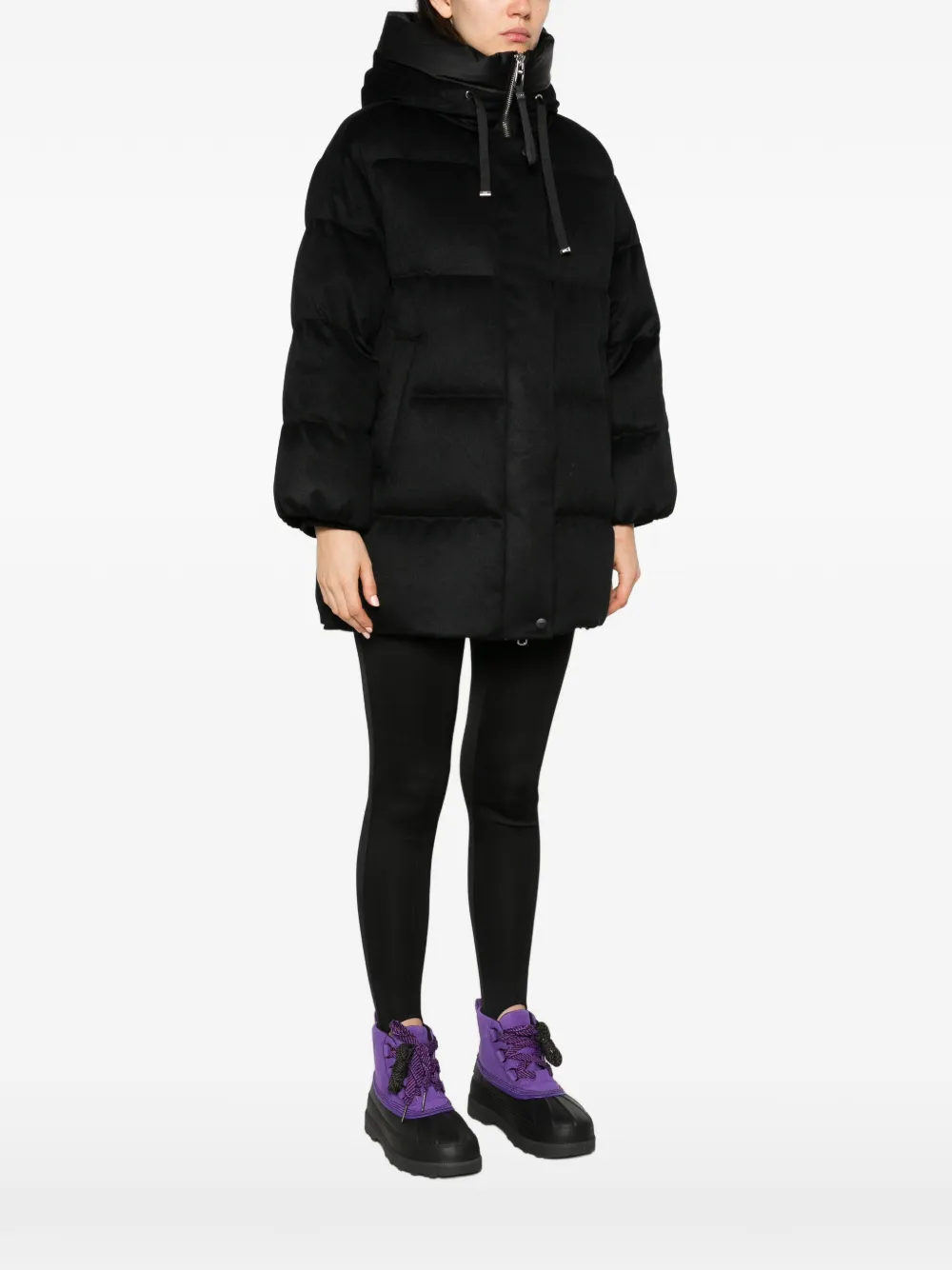 Duno quilted-pattern coat Zwart
