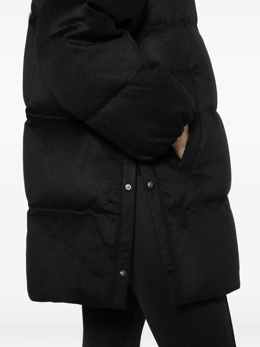 Duno quilted-pattern coat Zwart