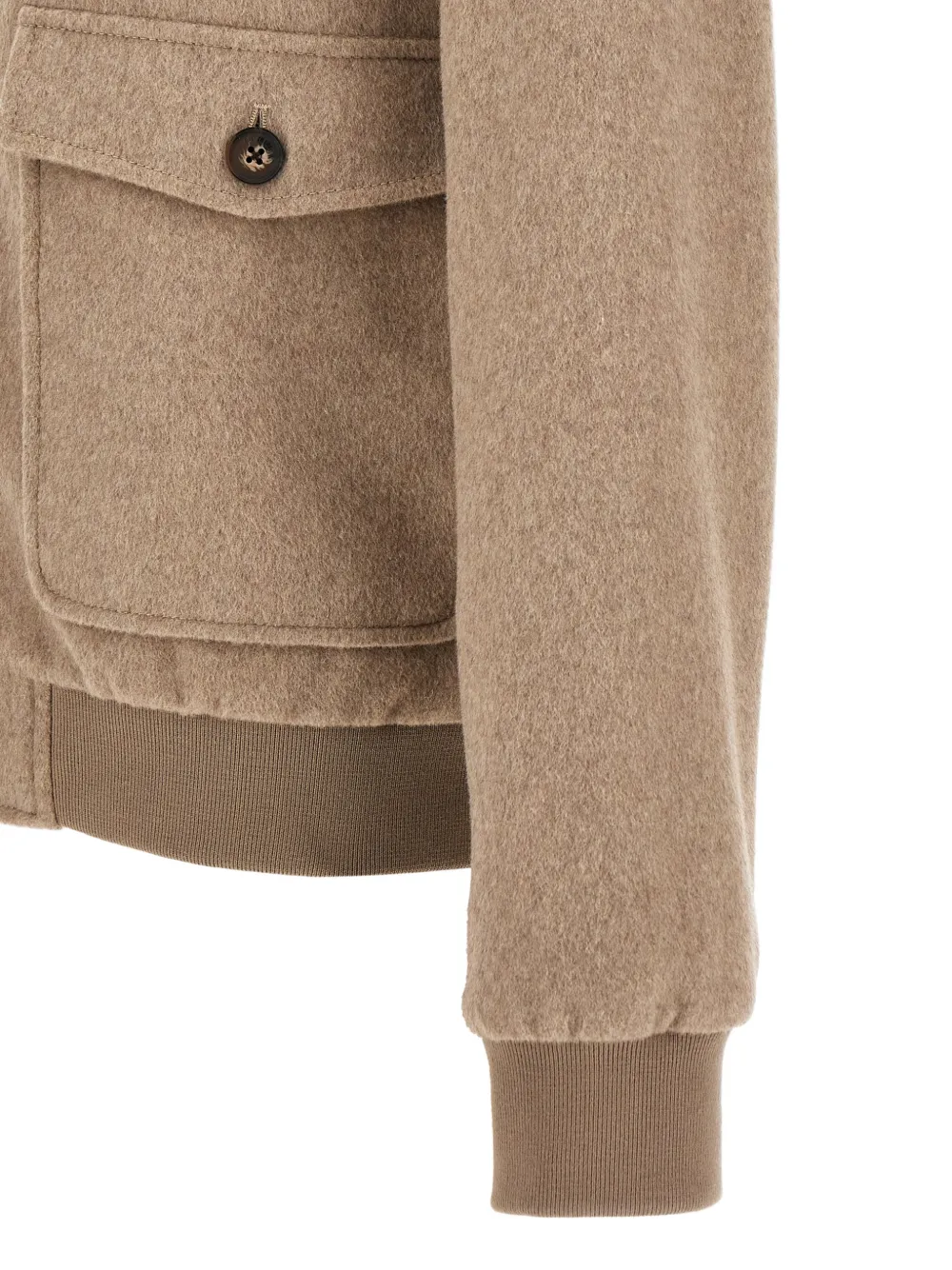 Pal Zileri zip-up patch-pocket bomber jacket Beige