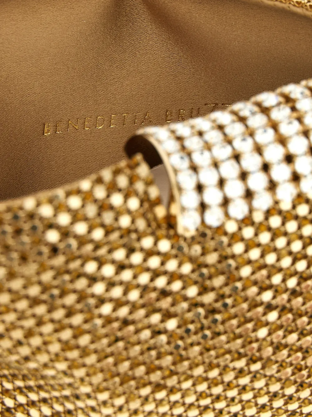 Benedetta Bruzziches Cher rhinestone-embellished clutch bag Goud