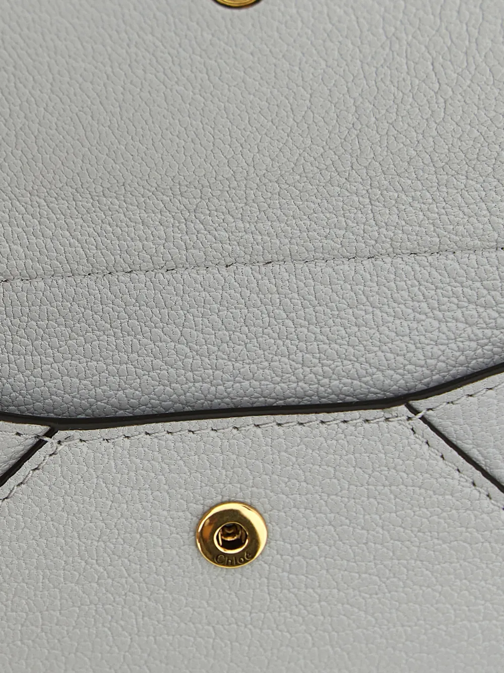 Chloé small Envelope purse with card slots in grained-leather Grijs