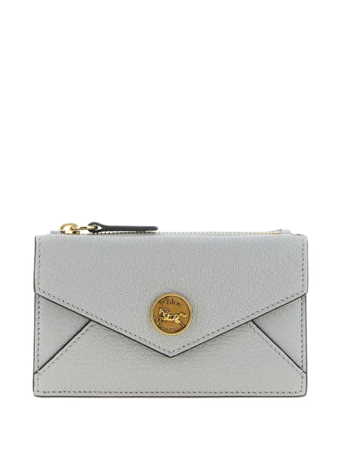 Chloé Kleines Envelope Portemonnaie mit Kartenfächern aus gekörntem Leder