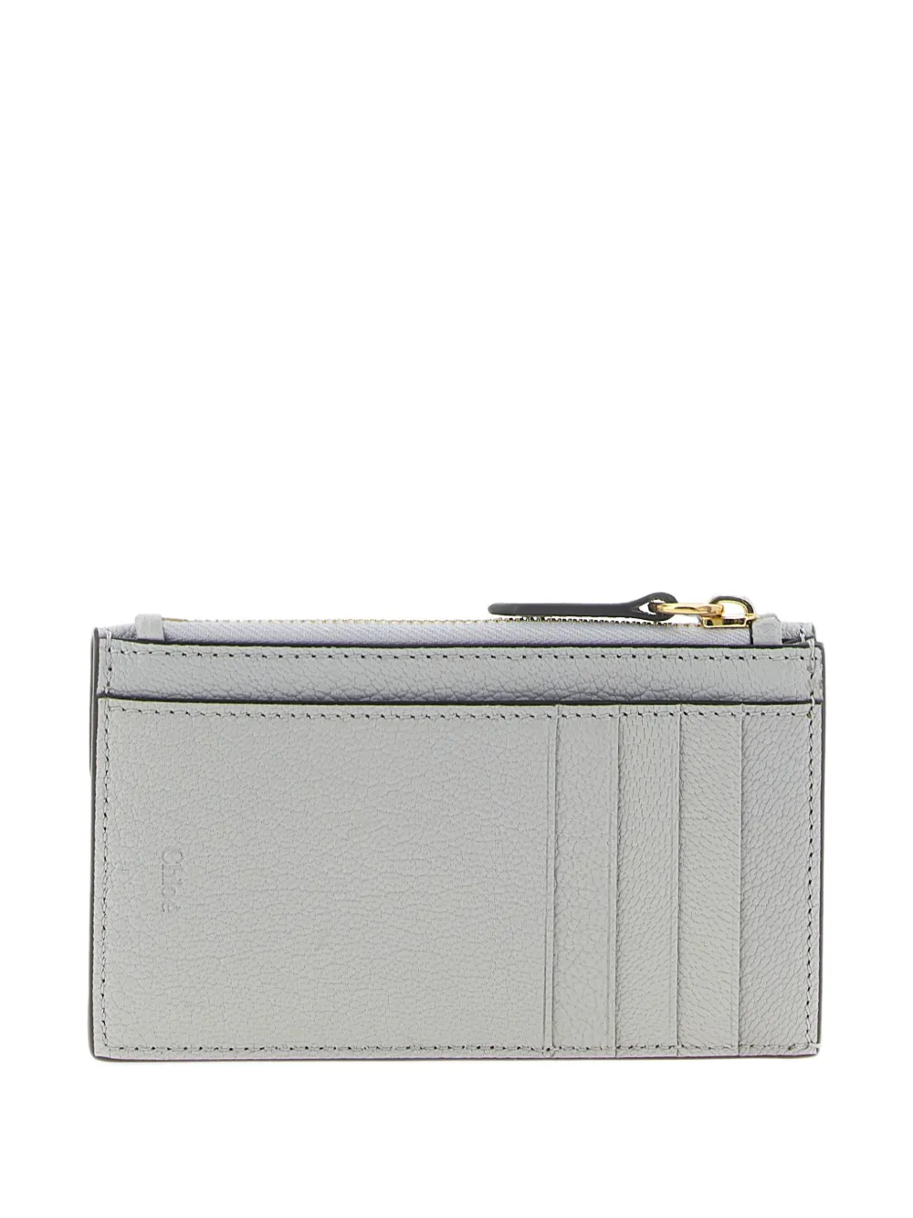 Chloé small Envelope purse with card slots in grained-leather Grijs