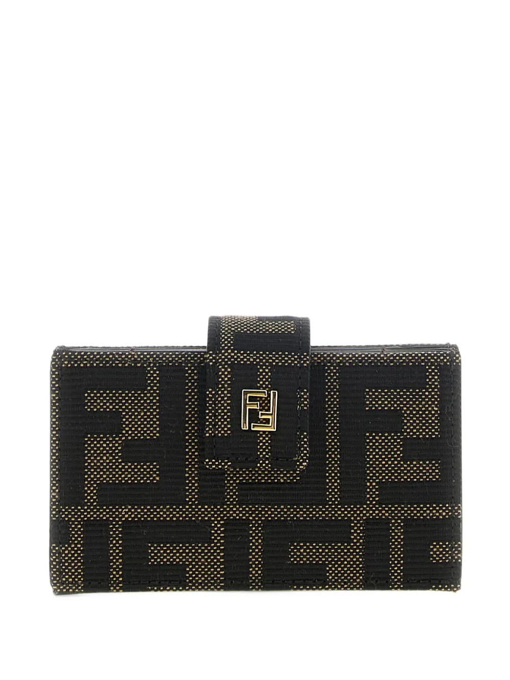 FENDI FF jacquard card case - Braun