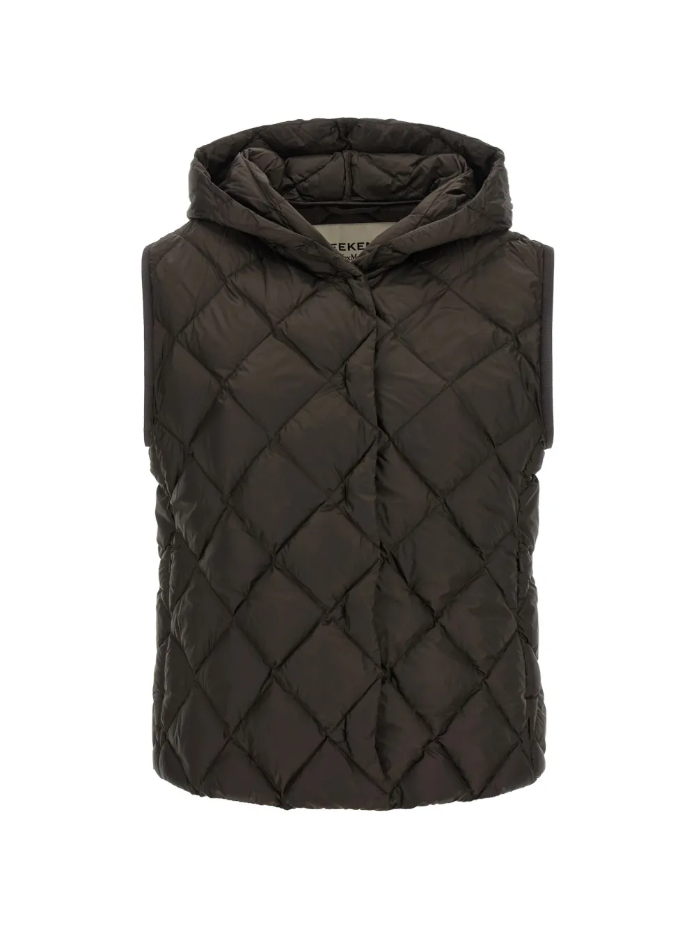 Weekend Max Mara Giochi diamond-quilted hooded gilet - Braun