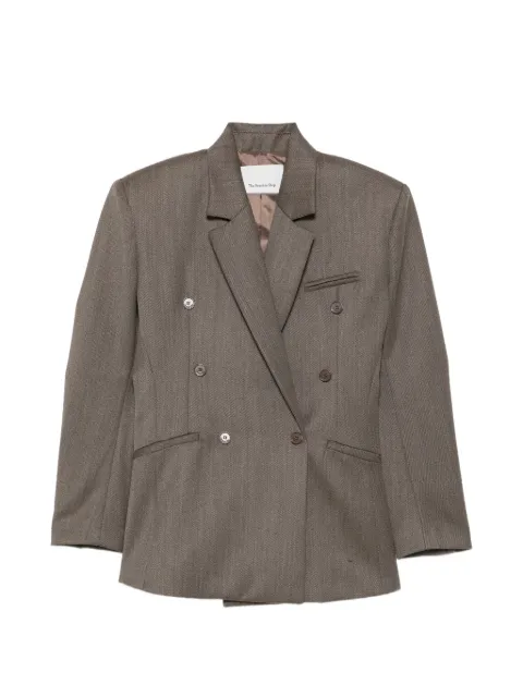The Frankie Shop blazer Jade con hombreras y doble botonadura