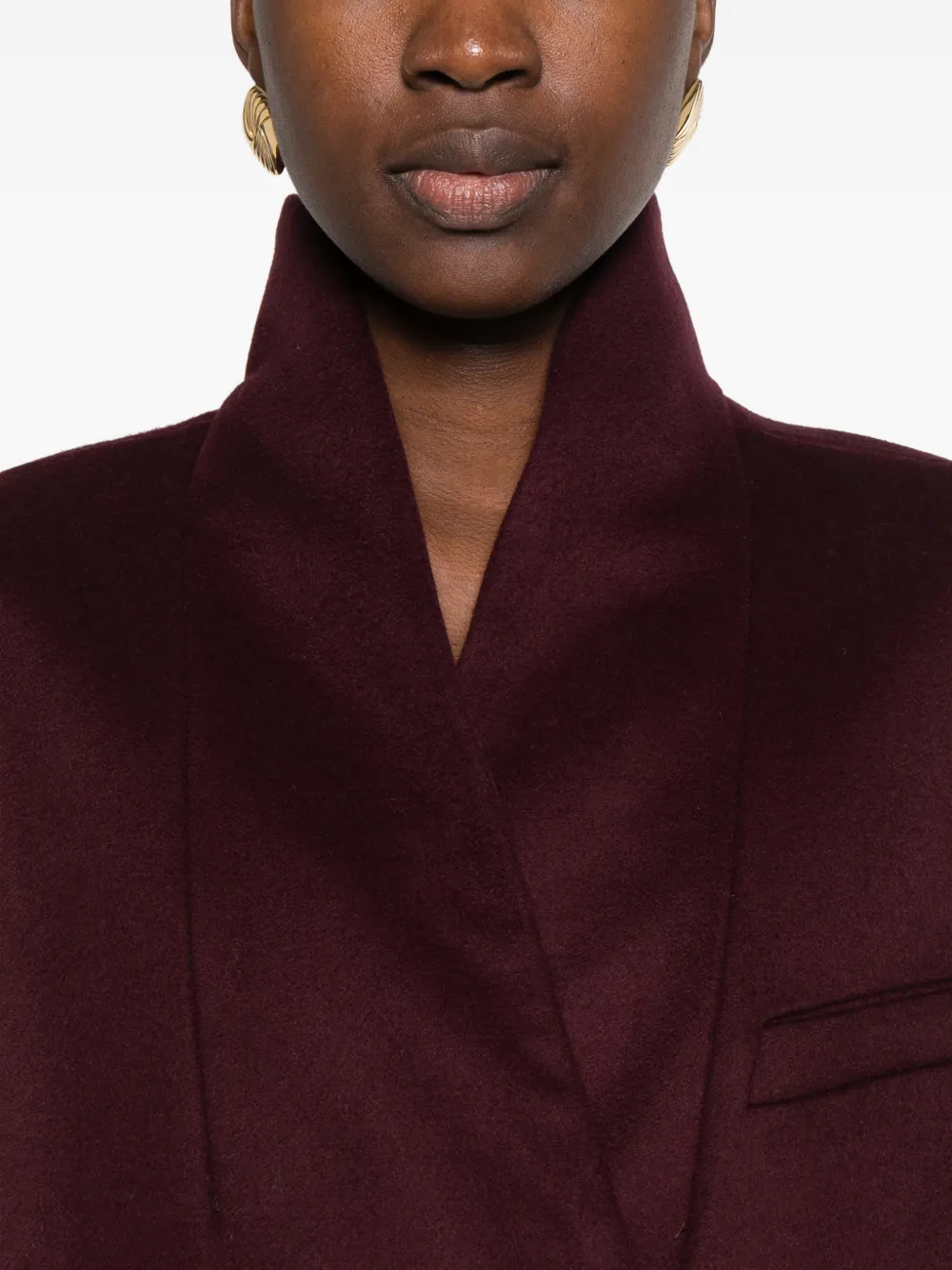 The Frankie Shop oversized single-breasted coat Rood