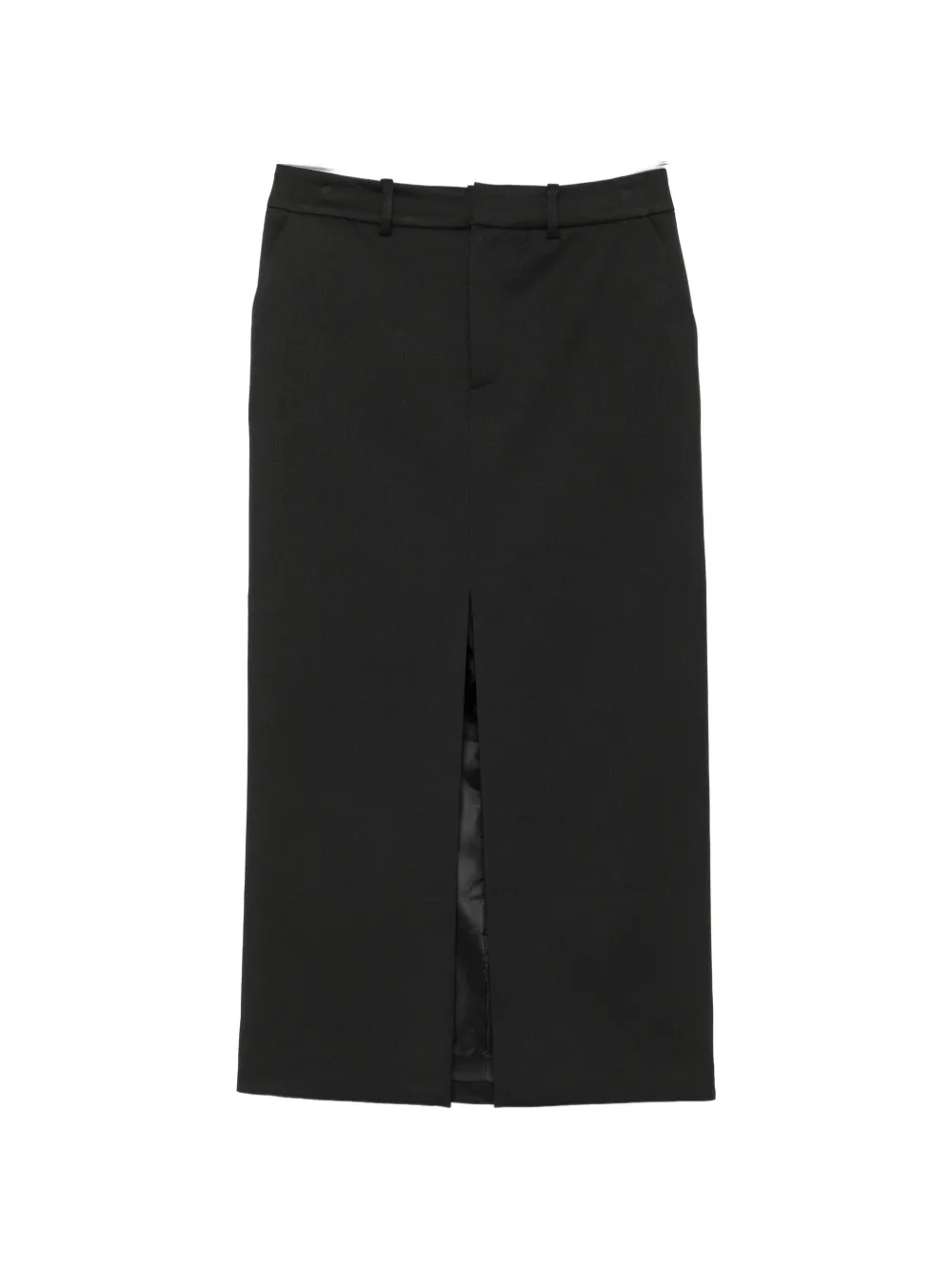 The Frankie Shop Maybelle front-slit midi skirt - Nero