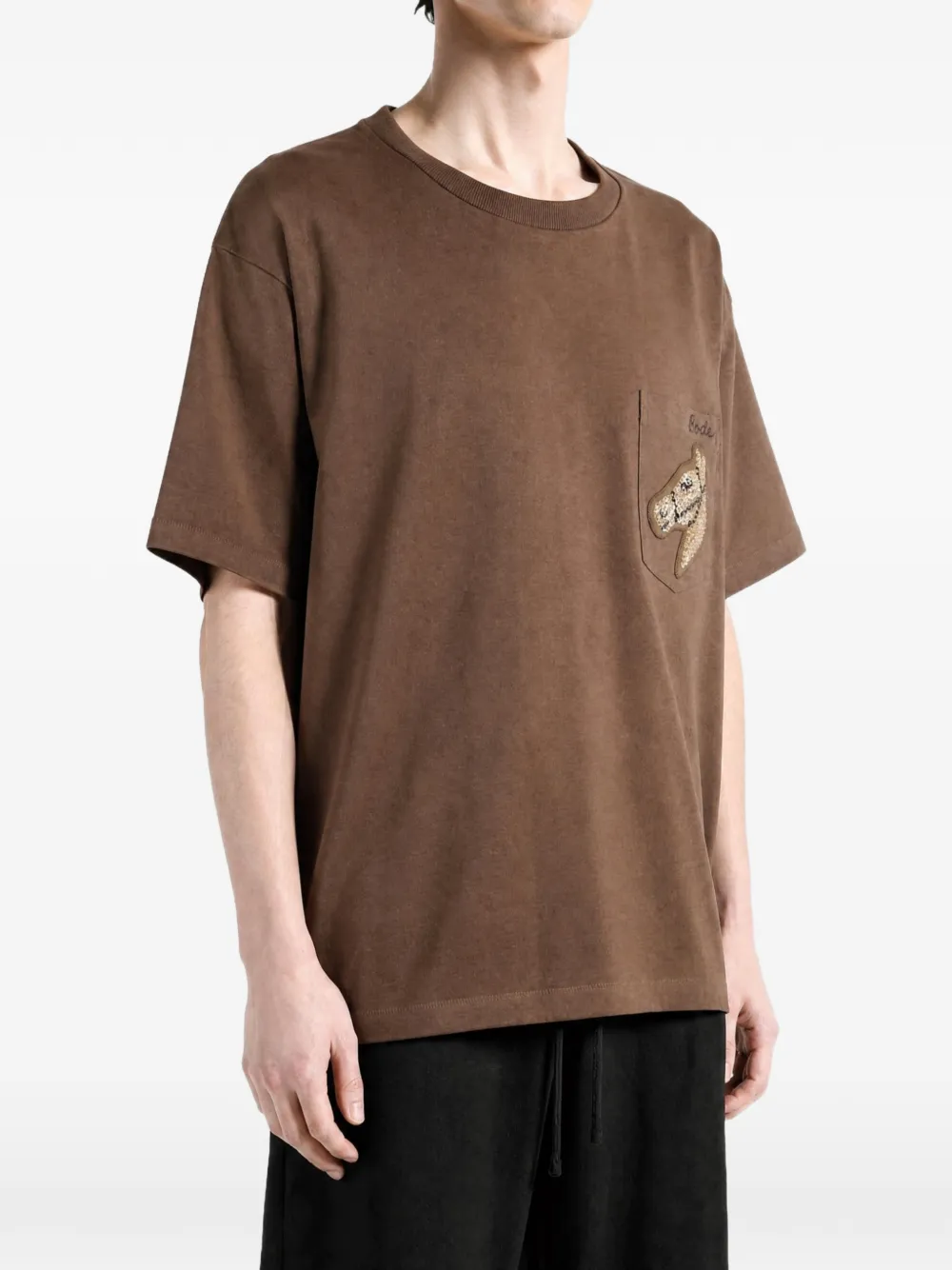 BODE horse-patch pocket T-shirt Bruin