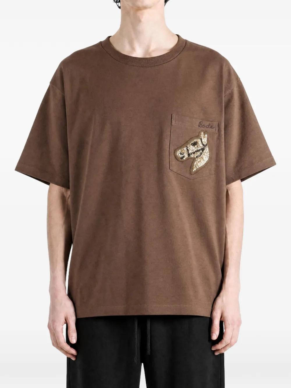 BODE horse-patch pocket T-shirt Bruin