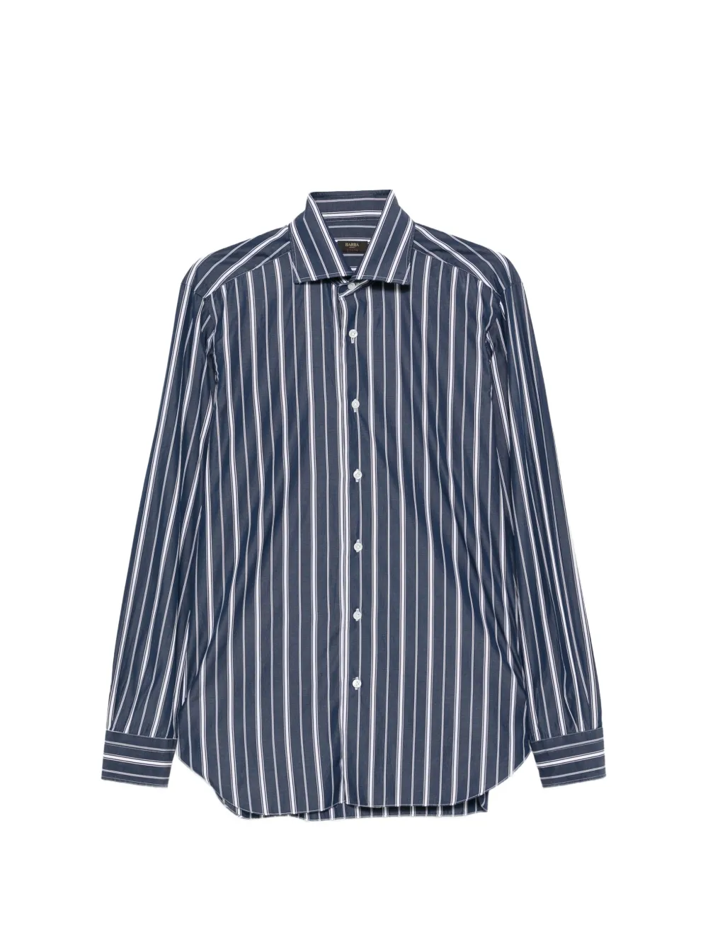 Barba vertical-stripe shirt Blauw