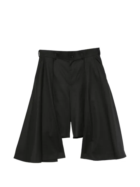 Black Comme Des Garçons layered asymmetric shorts