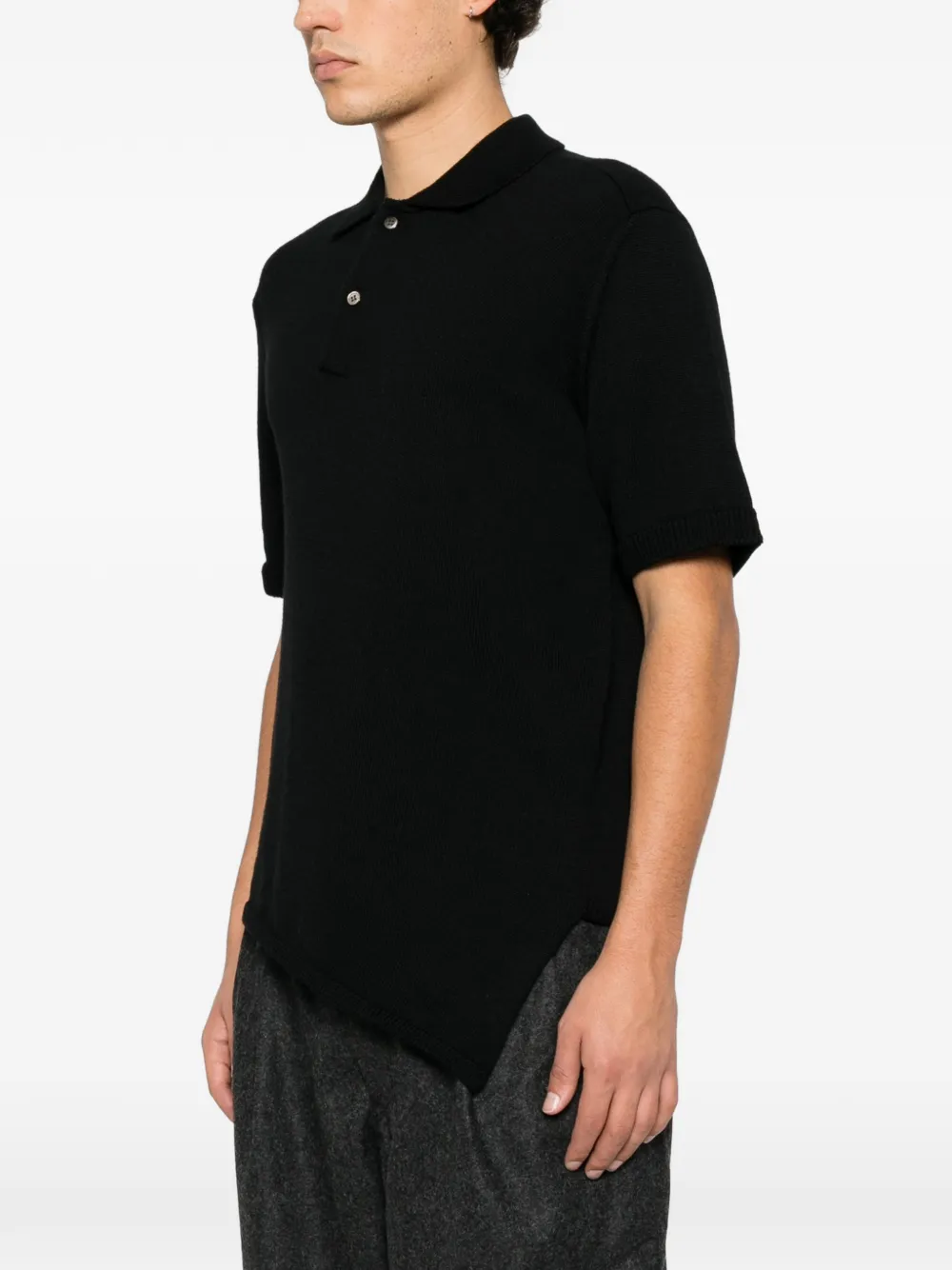 Comme Des Garçons Shirt wool polo shirt Zwart