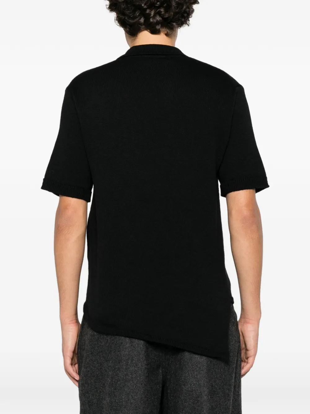 Comme Des Garçons Shirt wool polo shirt Zwart