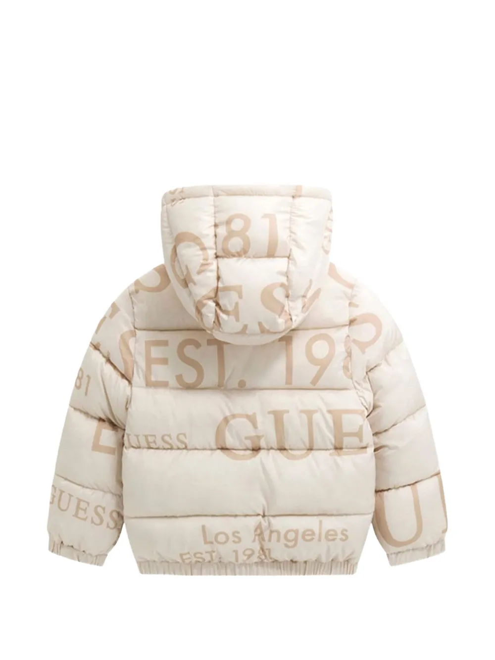 guess kids logo-print padded jacket Wit