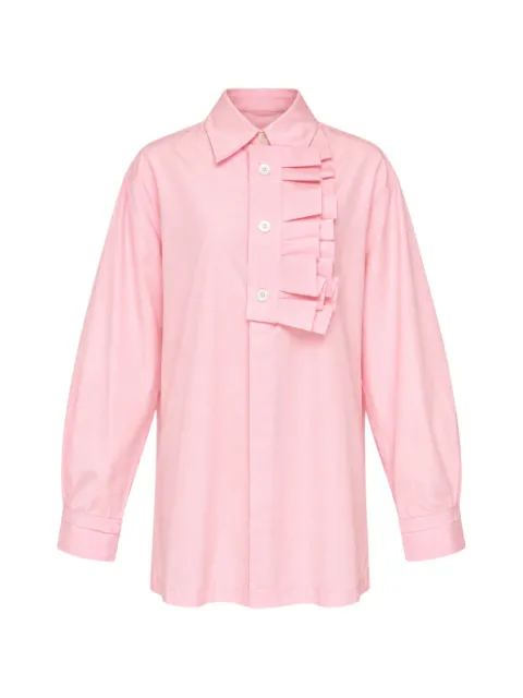 Lee Mathews Nina ruffled long-sleeve shirt