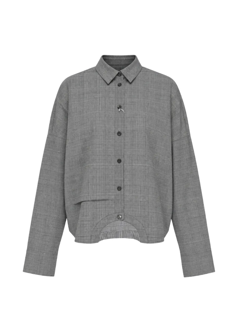 Enföld Symmetry cropped shirt Grijs