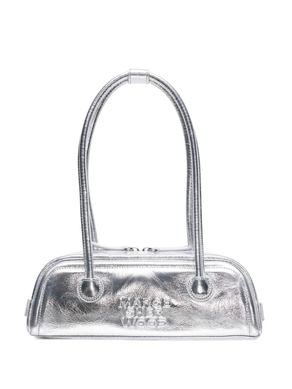 Marge Sherwood mini Soft Boston east-west bag Zilver