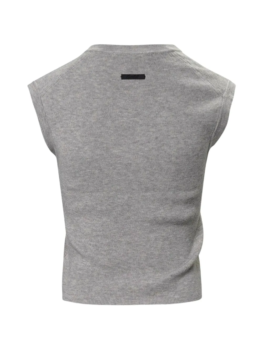 FEAR OF GOD ESSENTIALS Ribgebreide cropped tanktop met V-hals Grijs