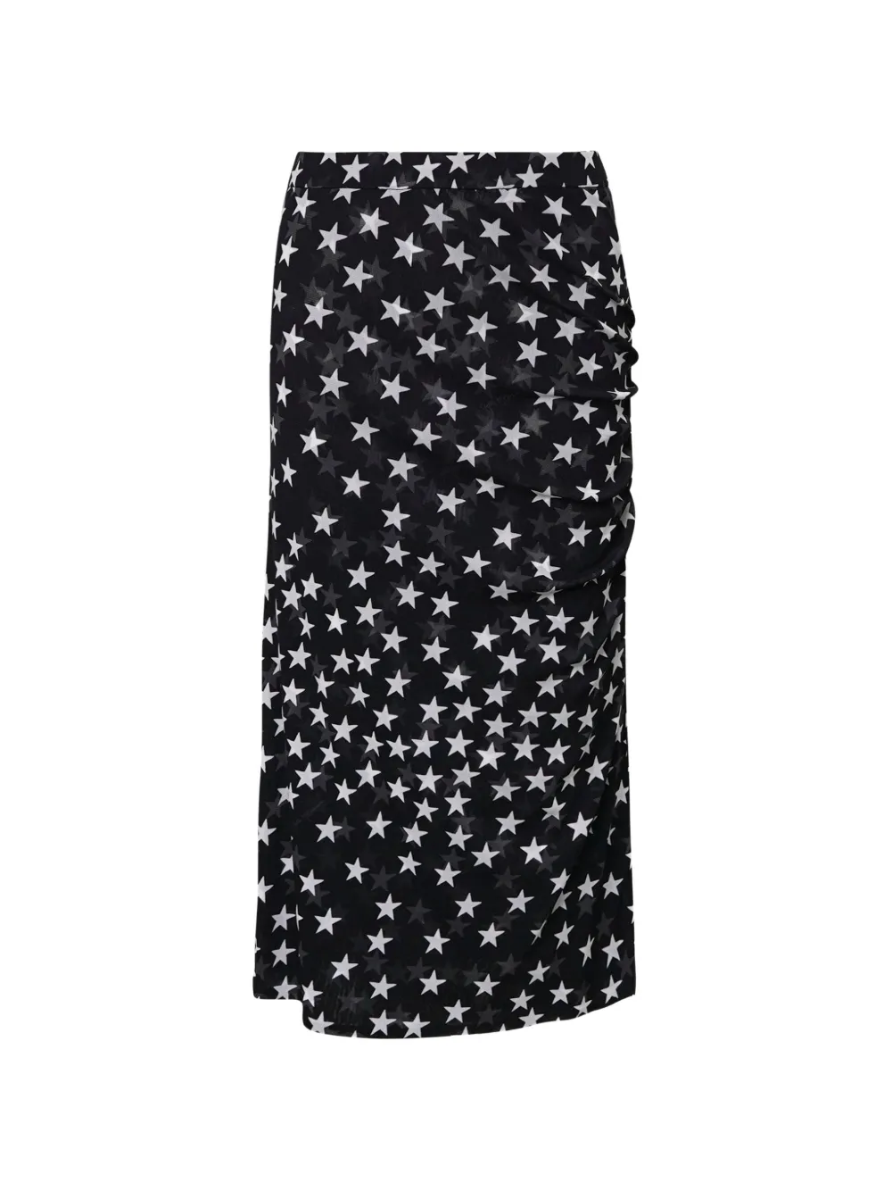 Stella Mccartney Star-print Mesh Midi Skirt In Black