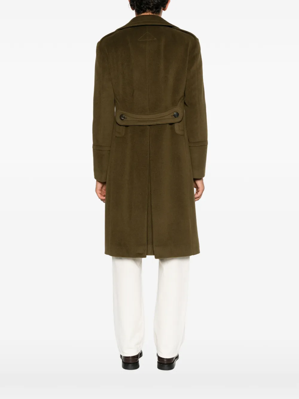Tagliatore double-breasted martingale coat Groen
